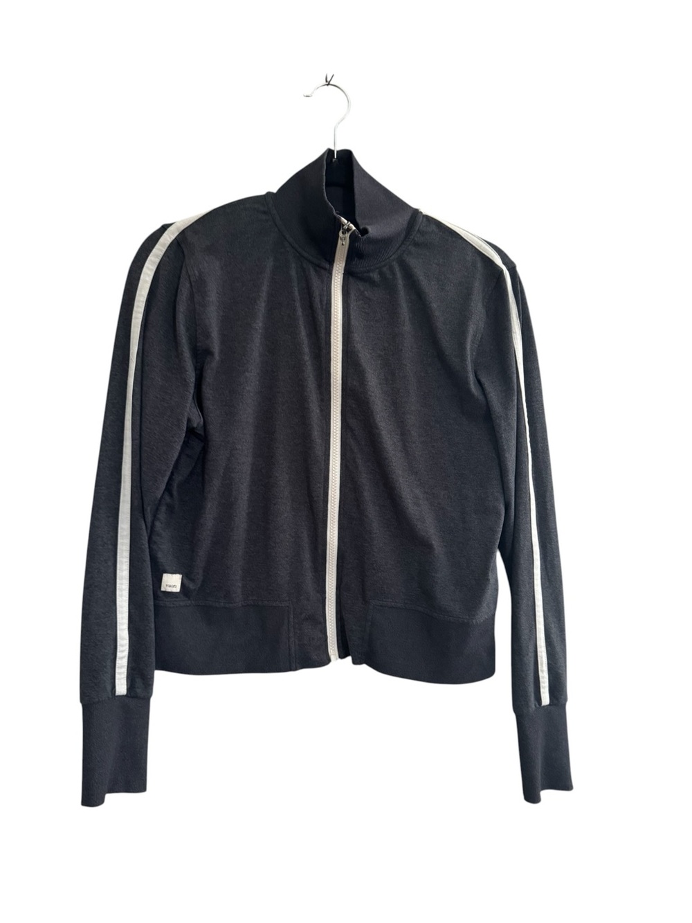 Vuori Eclipse Track Jacket Womens size small Gray White full zip #top #NE